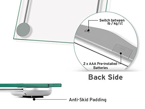 Etekcity Ultraslanke digitale personenweegschaal weegschaal personenweegschaal digitale weegschaal van veiligheidsglas… - Image 7
