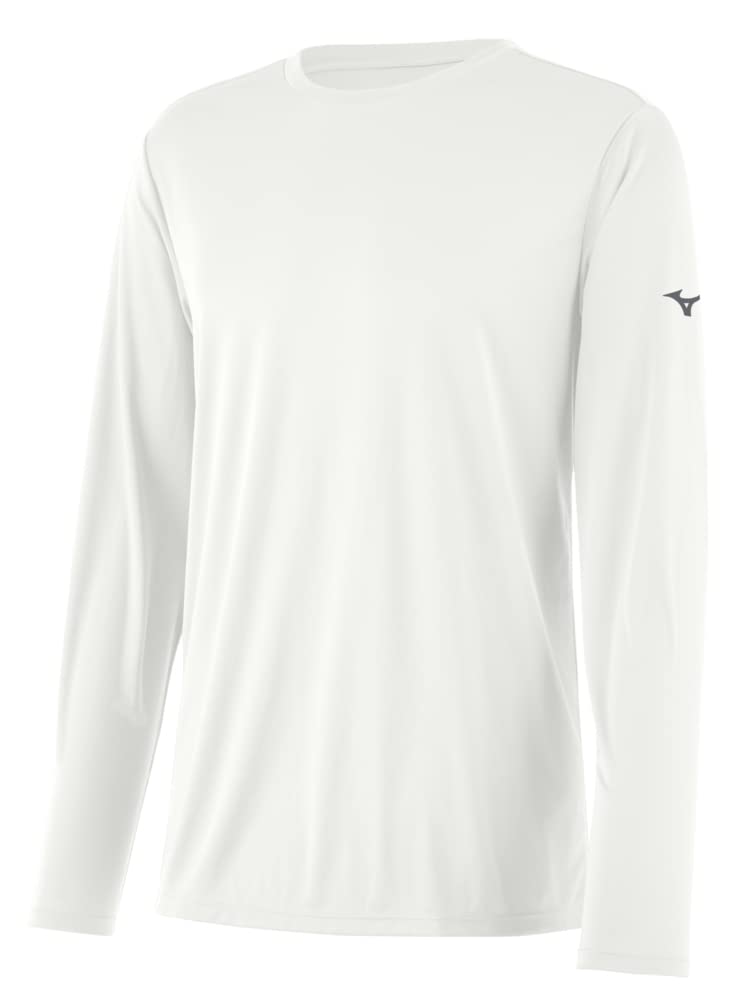Mizuno Men's Nxt Long Sleeve Tee T-Shirt, White, Large
