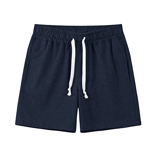 Dr.cyril Men's 5.5" Athletic Gym Shorts Cotton Sweat Shorts With Zipper Pockets Workout Jogger Shorts(Xl, Navy Zip Pockets) #TOP1