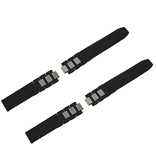 Bracelet de montre silicone 20mm noir finition haut de gamme Autoscaph 21