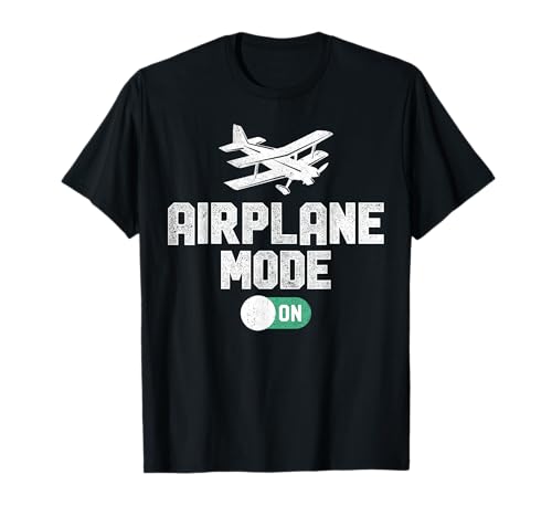 Flugzeugpilot Vintage Doppeldecker Flugzeugmodus an T-Shirt