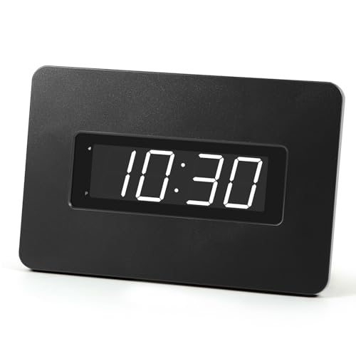 Horloge murale numérique à piles avec écran LED rétroéclairé réglable