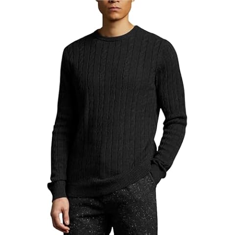 WJL Whispering Jones Men's Cable Knit Jumper Cover