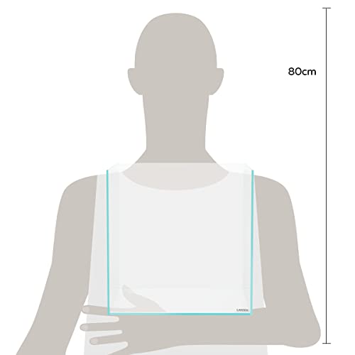 image for LANDEN 36C 11.5 Gallon Cube Rimless Low Iron Aquarium Tank,W14.2×D14.