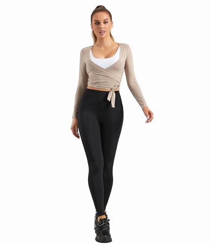 Image of Women Tie Front Shrug Long Sleeve Bolero Cardigan Lightweight Casual Tops