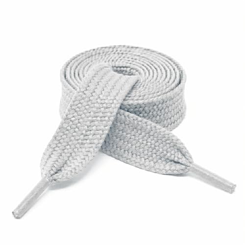 Image of BUCKLE CITY Thick Flat 3 /4 inch Wide Shoelaces Solid Color Strings for All Shoe Types - Chunky Fat Laces for Sneakers, Boots
