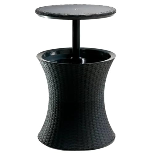 Keter Pacific Rattan Style Outdoor Cool Bar Ice Cooler Table Garden Furniture - Anthracite