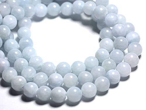 Beads Jade balls 10mm Pastel blue LKBEADS pour création bijoux
