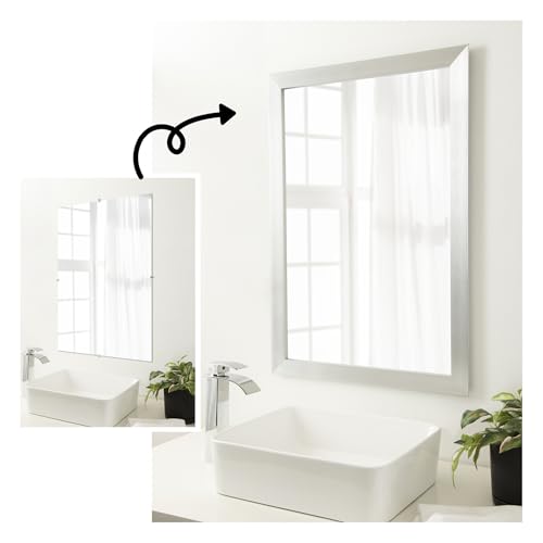 Amanti Art Mirror Makeover 18x24 Bathroom Mirror Frame Border Kit,