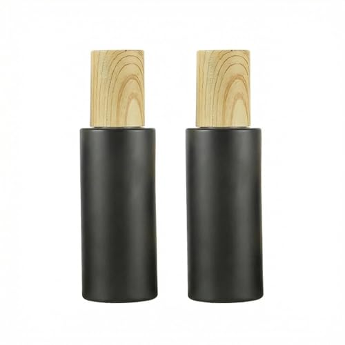Flacons de voyage en verre opaque noir mat de 60 ml pour fond de teint
