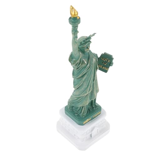 CRAFTHROU Liberté Statue Décorative en Résine Synthétique Verte Décoration Créative Sculpture Réaliste et Finement Sculptée pour Salon ou Meuble à Vin