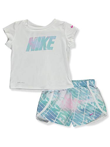 Image of Nike Baby-Girls Graphic T-Shirt and Shorts 2-Piece SetTracksuit