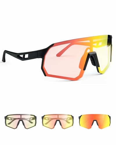 Lunettes de cyclisme photochromiques UV400 pour homme et femme