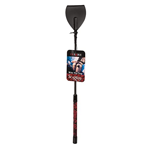 CalExotics Scandal Wide Tip Crop – Fetish Lingerie Adult Sex Toys - Sexy Fantasy Whip for Couples - Sturdy Hand Spanking Riding Crop - Black CalExotics Scandal Wide Tip Crop – Fetish Lingerie Adult Sex Toys - Sexy Fantasy Whip for Couples - Sturdy Hand Spanking Riding Crop - Black