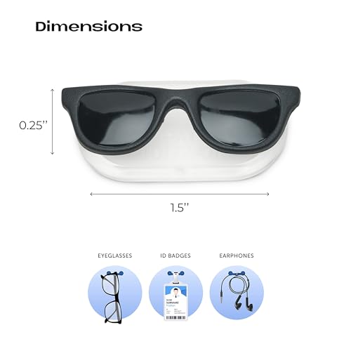 Readerest Magnetic Eyeglass Holders, Eyewear Accessory for Readers, Sunglasses, ID & Work Badges, Gift for Dad & Grandpa, USA Made (Black Shades) by Readerest - Image 3