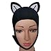 Pegciuho Scuba Diving Cap with Cat Ears, Surfing Cap, Neoprene Wetsuit, Comfortable Surfing Hat for Canoe, Sports, BlackWhite BlackLine