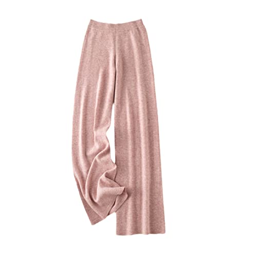 Pantalon 100% laine femme coupe large décontracté pour le bureau