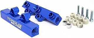 Torque Solution V2 Top Feed Fuel Rails (Blue) Fits WRX 02-14, STI 07-20, LGT 08-12, FXT 06-13