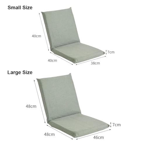 Chaise de sol réglable en taille L pour méditation et salon vert - 2