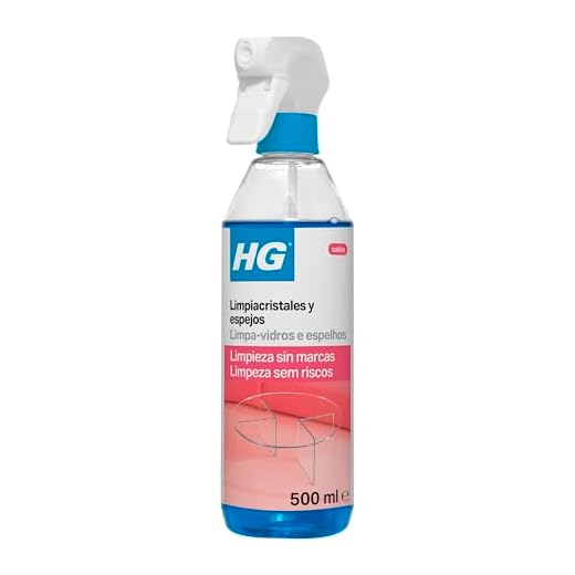 HG Limpiacristales y Espejos, Resultado Impecable Sin Marcas, Elimina con Facilidad la Grasa y Suciedad de Ventanas y otras Superficies de Cristal y Vidrio - 500ml en Spray (142050109)