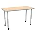 Learniture Accent Series Rectangle Adjustable-Height Mobile Collaborative Activity Table, 24