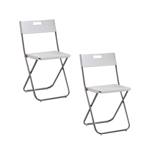 YYLMKMFC Folding Dining Chairs, Heavy Plastic Duty Foldable Chairs Indoor, Chair Foldable for Indoor, Outdoor Dinning,2 Pack(Yellow)
