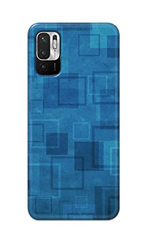 Image of Printed Hard Back Cover Case for Mi Redmi Note 10T 5G | Mi Redmi Note 10 5G Back Cover (Plain Azure Blue) -1302