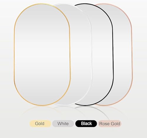 Miroir intelligent LED réglable avec 3 températures de couleur et cadre noir - 6