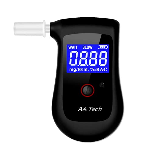 Image of Breathalyzer Rechargeable Alcohol Tester Breath Analyzer to Test Alcohol, Low Standby Current. Breath Test with 20 Memories