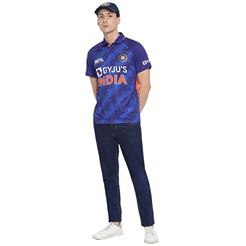 Image of MPL Sports Official Team India Fan Jersey- Men Navy, Regular Fitting