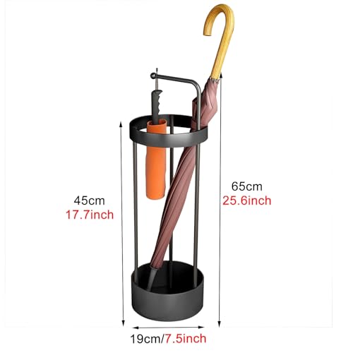 Range-parapluies compact avec bac d'égouttage pour entrée moderne