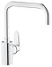 Price comparison product image GROHE 32259002 Eurodisc Cosmopolitan Kitchen Tap (0/150/ 360 Degree Swivel Range and High Spout)