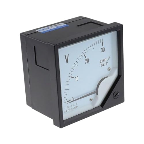 Voltmètre 1000V DC à pointeur analogique 6C2-V cadran carré 80x80 pour panneau de contrôle électrique