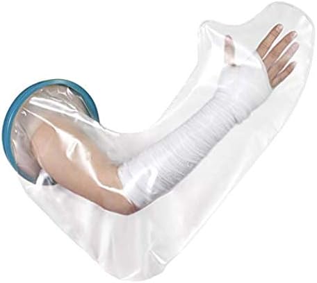 Long Full Upper Sleeve Arm Hand Bandage Medical Waterproof Protector Cast Shower Cover Keep Wound Injury Wrap Dry PICC Line Covers for Women Men Bath Swim Watertight 100% Seal Adult Size