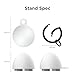 be2webo Portable Egg Keyring Style Anti-Slip Silicone Laptop & Pad Stand 2set(4pcs) - Ergonomic Viewing, Typing, Drawing, Cooling Foot/White Yellow (Gray+Gray)