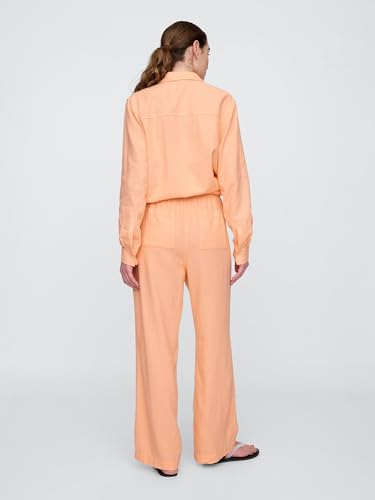 Image of Gap Womens Wide Leg Linen Pull on Pant