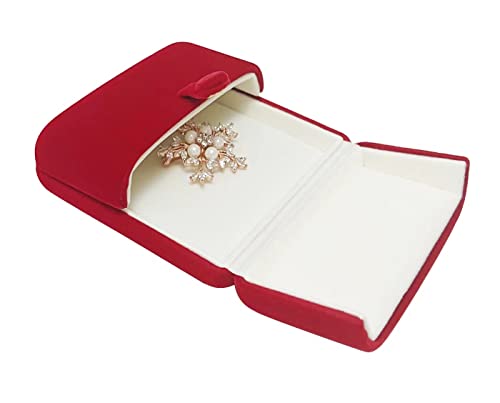 Svea Display Premium Grade Red Velvet Jewelry Box Storage Case Packaging For Brooch Memorial Pin Award Badge #TOP4