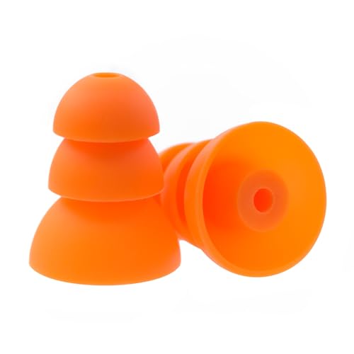 Klowcok Eartips para Elgin Discord Gen 3/Discord Gen 2/Rumble/Rumble Wired | Tapones de silicona, Reemplazo, Triple Flange, 8 pares (Amarillo 4/Negro 2/Naranja 2) miniatura 4