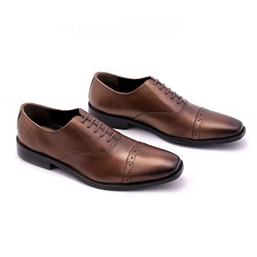Image of Handmade Premium Genuine Leather Formal Shoes for Men | Office Uniform Dress Oxford Shoes | Gold Shoes