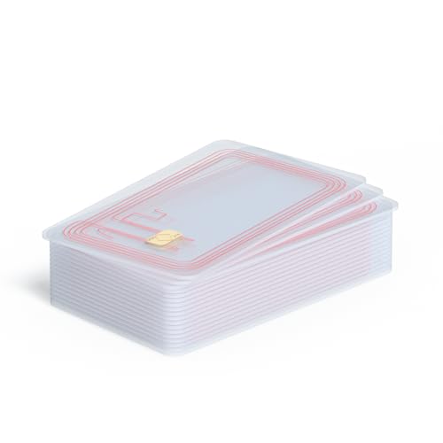 Étiquettes NFC NTAG215 lot de 100 stickers transparents 504 octets format carte CR80