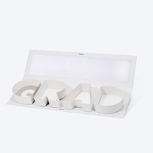 Boîte cadeau créative en forme de lettre graduée à remplir blanche pour un anniversaire