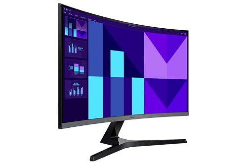 Image of Samsung 27 inch (68.6 cm) S3 1800R Curved Monitor|FHD 1920 x 1080|100 Hz|4 ms|Ports-HDMI,VGA|Game Mode|Eye Saver Mode|LS27D390GAWXXL||Wall Mountable|Black
