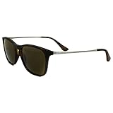 Ray-Ban Rj9061S Chris Rectangular Sunglasses, Rubber Havana/Dark Brown, 49 mm