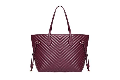 Daisy-Rose-Tote-Shoulder-Bag-and-Matching-Clutch-PU-Vegan-Leather-Handbag-for-Travel-Work-and-School