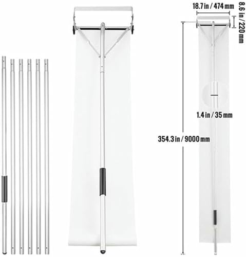 Râteau à neige robuste en aluminium structure renforcée de 1,2 à 9 m - 7
