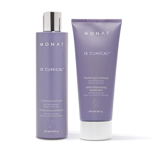 MONAT IR Clinical Thickening Shampoo & Conditioner Set Hair Strengthening & Volumizing System for Thicker Fuller-Looking Strands Natural Hair Care with Rosemary Mint & Pea Extract