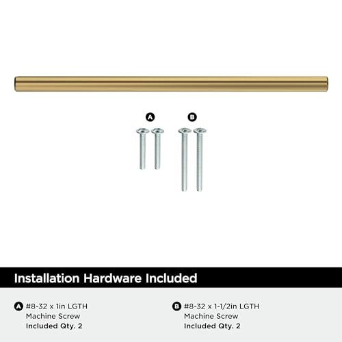 Image of Amerock 7 inch Bar Pulls Champagne Bronze Drawer Pull | 7 inch (178mm) Center-to-Center Mounting Distance and 9-3 /8 inches Overall Length, Durable Carbon Steel Cabinet Hardware