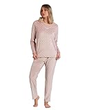 ADMAS Classic Pijama Manga Larga Velvet Pico Dots Lace para Mujer