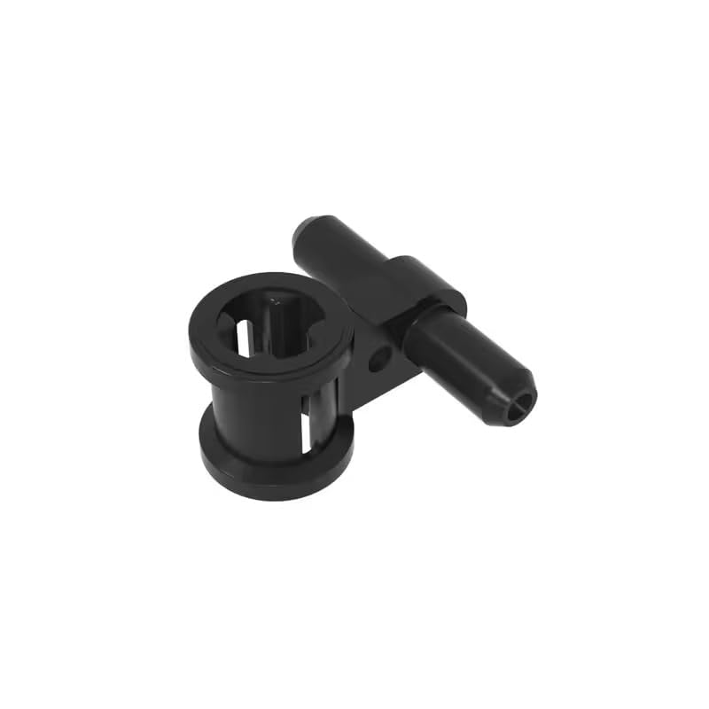 Gear Pneumatic Hose Connector with Axle Connector 99021 GDS-985 50PCS Compatible with Lego Classic Bulk Toy MOC Color:Black