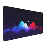 Tappetino mouse gioco XL grande 1200x600mm migliora precisione e velocità,presa stabile su superfici lisce lavabile Antimacchia e Idrorepellente base in antiscivolo per Computer e Laptop Nuvole N96